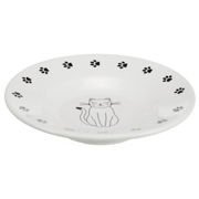 Miska ceramiczna dla ras krótkopyslkich, o 15 cm, biała