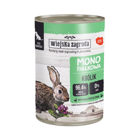 Wiejska Zagroda Monobiałkowa królik dla psa 400 g