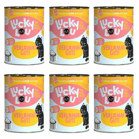 ZESTAW Lucky Lou Lifestage Adult drób i jagnięcina 6 x 400 g