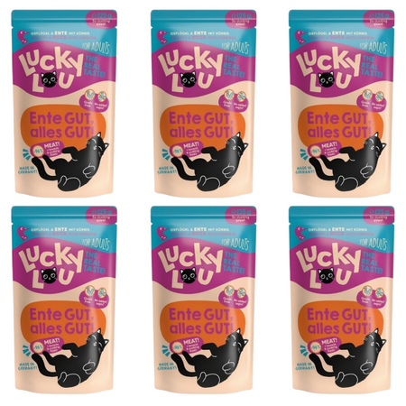 ZESTAW Lucky Lou Lifestage Adult drób i kaczka 6 x 125 g