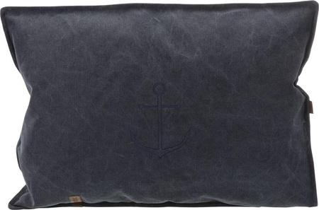 Poduszka BE NORDIC Föhr, 70 × 50 cm, ciemnoniebieska