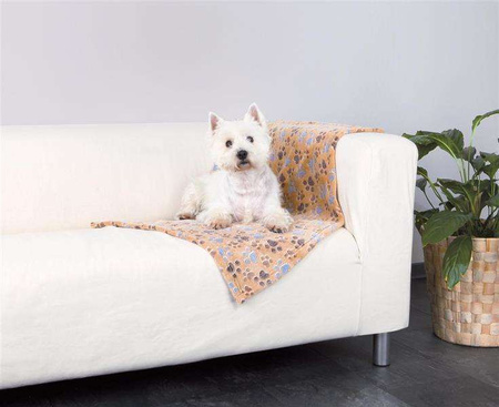 WEŁNIANY KOCYK Laslo  100 × 70 cm, BEŻOWY