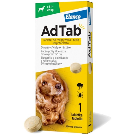 Elanco AdTab na kleszcze i pchły tabletka dla psa 11-22 kg 1 szt.