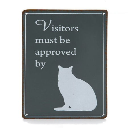 Designed by lotte tabliczka ozdobna dekoracyjna "cat" 14x20 cm