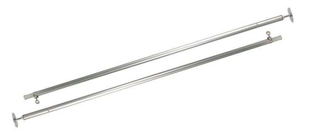 Zestaw do mocowania siatki bez wiercenia, aluminium, 1,28-3,25m, słupki teleskop.128-325 cm+100cm