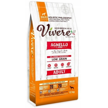Vivere Maxi Adult Lamb 12kg Karma Monobiałkowa z jagnięciną dla dużych ras