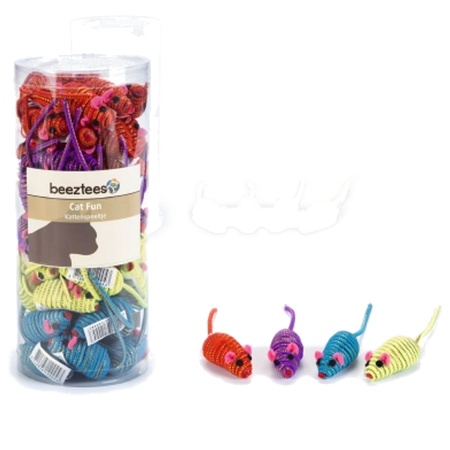 Beeztees zabawka myszka dla kota ze sznurka
