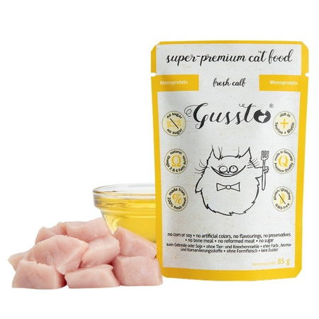 Gussto świeża cielęcina dla kota 85 g