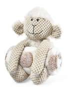 Zestaw: Owieczka zabawka pluszowa dla psa 27x23cm + miękki kocyk 70x60cm