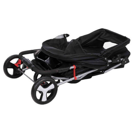 Wózek dla zwierząt, 47 × 100 × 80 cm, czarny