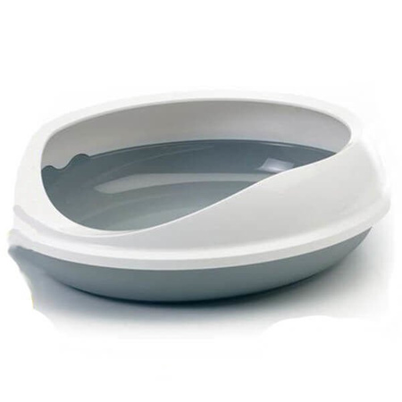 Figaro, kuweta dla kota, szara, plastik, 55x48.5x15.5cm