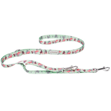 amiplay BeHappy 7in1 smycz regulowana Flamingo M