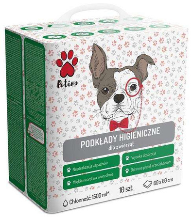 Petino Podkłady higieniczne 1500ml 60x60cm 10szt