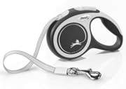 New Comfort, smycz automatyczna dla psa, czarna, XS, 3m, taśma