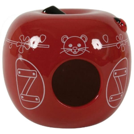 *- domek ceramiczny jabłko kol. seledynowy