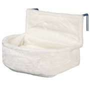 Legowisko zawieszane na kaloryfer,pluszowe, 45 × 13 × 33 cm, białe