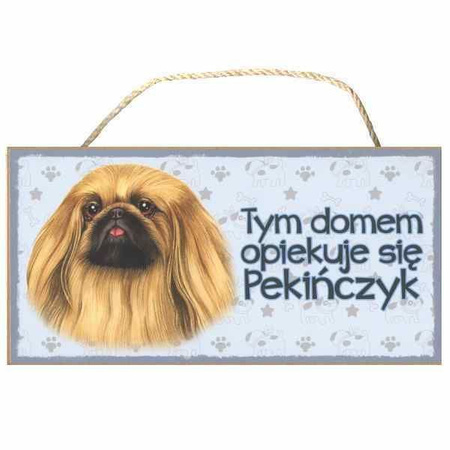 Tabliczka ozdobna dekoracyjna pekińczyk 25x12,5 cm