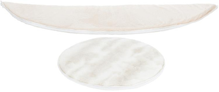 Nelli, legowisko zamknięte, białe/szarobrązowe, o 43 × 35 cm