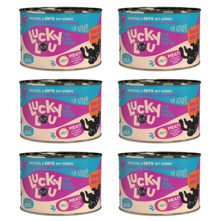 ZESTAW Lucky Lou Lifestage Adult drób i kaczka 6 x 200 g