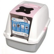 Kuweta zabudowana, różowa, 43x57x50cm