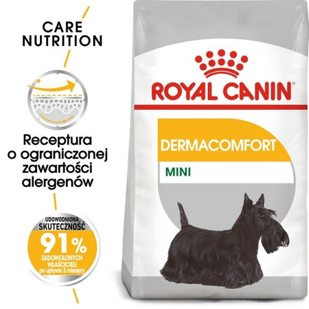 Royal canin mini dermacomfort karma sucha dla psów dorosłych, ras małych o wrażliwej skórze skłonnej do podrażnień 1kg