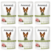 ZESTAW Amanova Luscious saszetka dla psa jagnięcina i wieprzowina 6 x 100 g