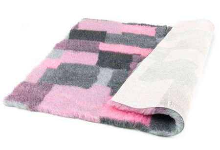 DryBed Posłanie Patchwork 75x50cm A+ róż-szary