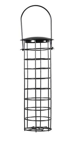 Karmnik na kule tłuszczowe dla ptaków, metalowy, wiszący, 9x9x26cm