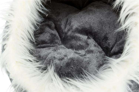 Minou, legowisko zamknięte, beż/szare, 41 × 30 × 50 cm