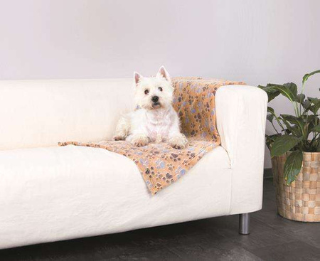 WEŁNIANY KOCYK Laslo  100 × 70 cm, BEŻOWY