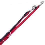 Nobby mesh preno smycz regulowana czarno-czerwona