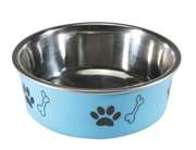 Miska antypoślizgowa z nadrukiem, niebieska, S (0,3 l)