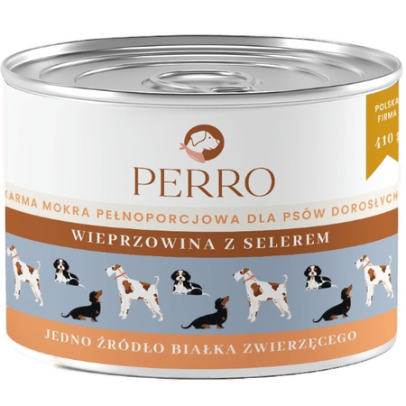 Perro wieprzowina z selerem dla psa 410 g