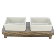 Trixie CityStyle miski na stojaku białe 2x0,2 l