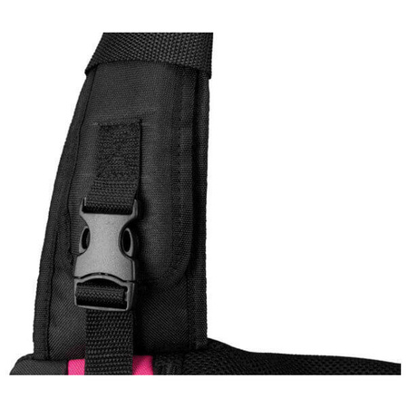 Siling torba przednia na ramię, 50 × 25 × 18 cm, różowa/czarna