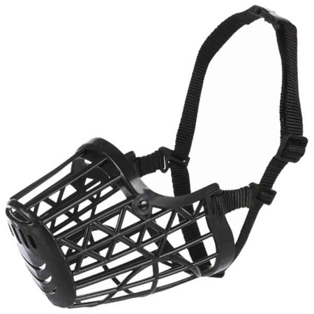 Kaganiec plastikowy, dla psa, czarny, L, dł. pyska 32 cm, szer. paska 8 cm