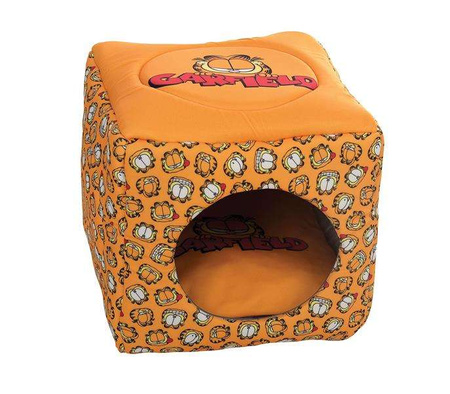Garfield, Legowisko dla kota domek, żółte, 37x37x37cm