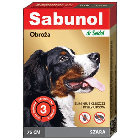 Dr. seidel - sabunol obroża przeciw kleszczom i pchłom dla psa  75 cm