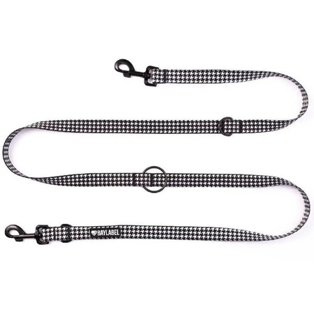 Baylabel Black'n'white smycz regulowana dla psa S/M