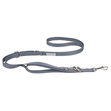 amiplay Samba 7in1 szara smycz regulowana XL