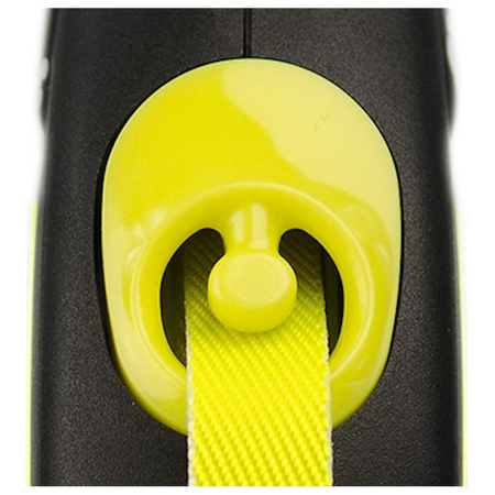 New Neon, smycz automatyczna dla psa, czarny/neonowy niebieski, S, 5m, taśma