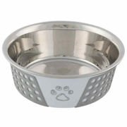 Miska ze stali nierdzewnej antypoślizgowa, 1.4 l/? 21 cm, biało/szara