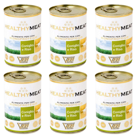 ZESTAW Healthy Meat Pies Mono Królik i ryż puszka 6 x 400g