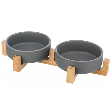 Trixie miski ceramiczne na stojaku dla psa 0.3 l / 31 × 6 × 16 cm