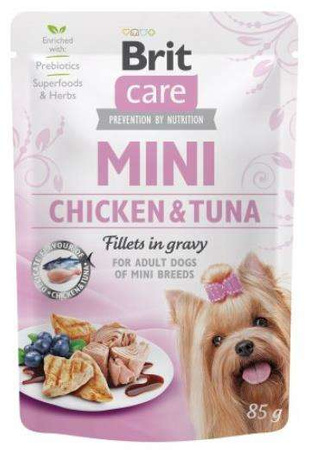 Brit Care Mini Pouch kurczak i tuńczyk filety 85 g