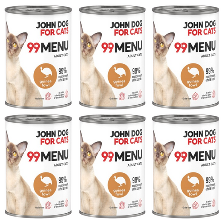 ZESTAW John Dog for Cats 99 Menu perliczka 6 x 400 g