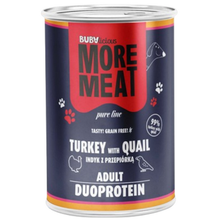 BUBAlicious More Meat duo Pure Indyk z przepiórką 400 g