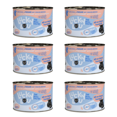 ZESTAW Lucky Lou Lifestage Adult drób i bażant 6 x 200 g