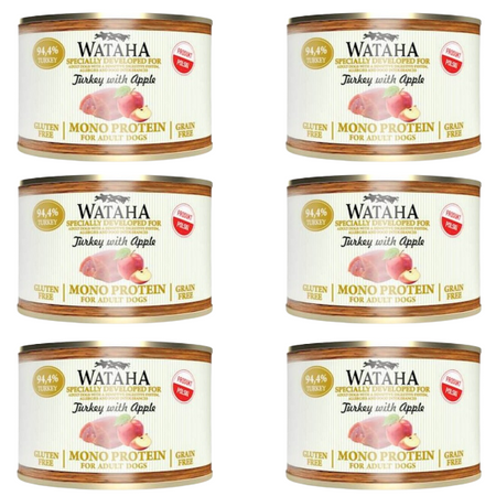 ZESTAW Wataha Monoprotein Adult indyk dla psa 6 x 185 g
