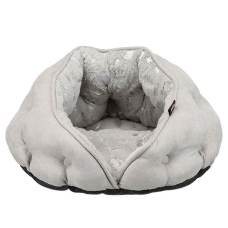 Legowisko zamknięte Feather, 65 × 60 cm, szare/srebrne